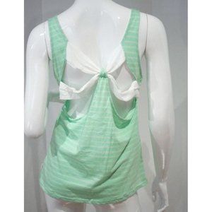 ELEMENT Live. Learn. Grow. LIME GREEN White STRIPE Tank  TOP Large